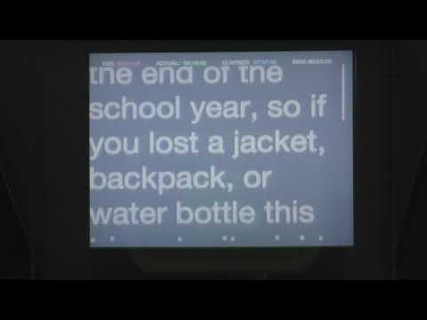 Speed 5 Practice Reading from Teleprompter