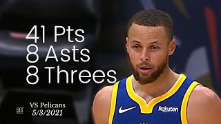 [高光] Stephen Curry  41 Pts VS Pelicans