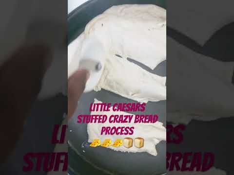Little Caesars Stuffed Crazy Bread Prep Process 🧀🧀🍞🍞