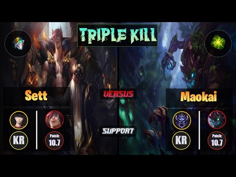 Lehends SETT (Support) [Prototype; Omnistone] VS MAOKAI - Diamond KR Patch 10.7 Triple Kill