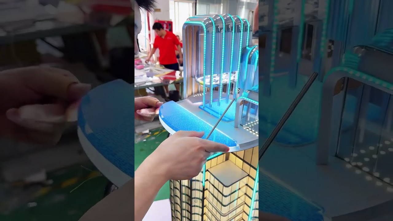 We made a landmark architectural model of the lumena building in Dubai Commercial Bay. #scalemodel