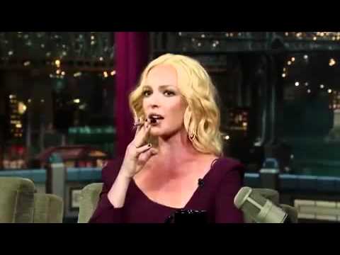 Katherine Heigl Using Smokeless Cigarette on Letterman
