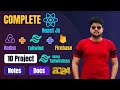 Complete ReactJs Redux Toolkit TailwindCss Firebase With 10 Project Notes Docs In One Video 2024