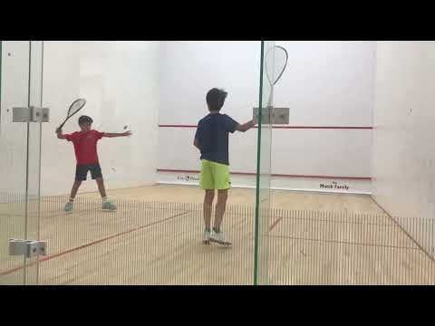 JCT squash tournament 9/14/19 Hugh ranked #17 boys under 11 (Set 2 win)