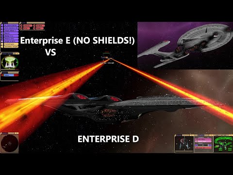 USS Enterprise E(No Shields) VS USS Enterprise D | Viewer Request | Star Trek Bridge Commander |