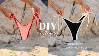 Blair Contrast Triangle Bikini Bottoms | DIY Brazilian Bikini Bottom Sewing Tutorial for Beginners