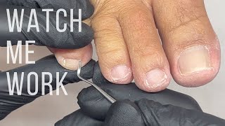 Gentle pedicure with e-file (relaxing music, no talking) Watch Me Work