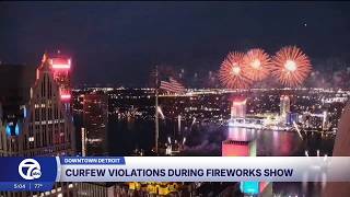 Detroit police issue 180 tickets for curfew violations during fireworks
