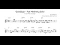 Pat Metheny Solo Transcription on "Goodbye"