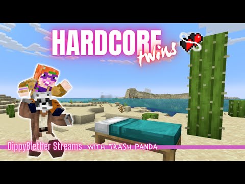 EPIC Cactus Hunt: Cyan Bed for Panda in Minecraft Twins Hardcore