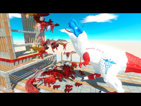 ⚡GREAT VIRUS ARMY vs KING DOCTOR T-REX DEATH ARENA - 🦖 Animal Revolt Battle Simulator 🦕