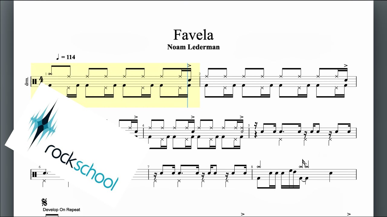 Favela Rockschool Grade 6 Drums