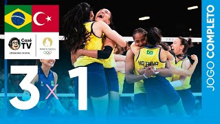 JOGO COMPLETO: BRASIL X TURQUIA | VÔLEI FEMININO | DISPUTA DE BRONZE | OLIMPÍADAS PARIS 2024