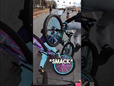 CRAZY CRASH AT BIKELIFE RIDEOUT👀 #bikelife #rideout #wheelie #crash