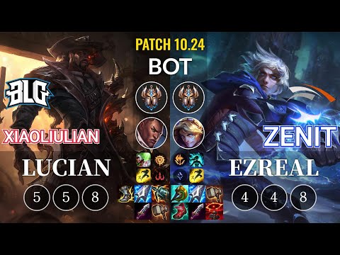 BLG xiaoliulian Lucian vs HLE Zenit Ezreal Bot - KR Patch 10.24