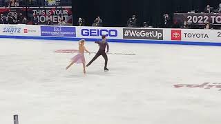 Madison Hubbell/Zachary Donohue 225.59,Silver Medal,2022 US Figure Skating Championship Ice Dance.