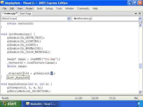 OpenGL Video Tutorial   Display Lists