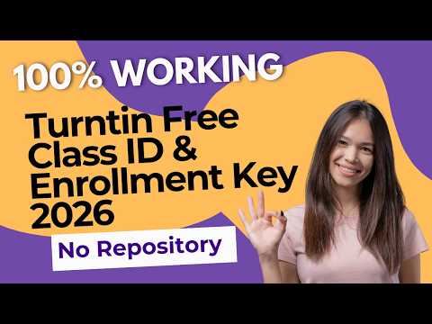Free Turnitin Class ID and Enrollment Key 2026 I No Repository I 100% Working I Turnitin Gratis