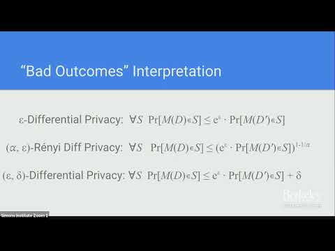 KEYNOTE: Differential Privacy & Variants
