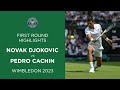 Djokovic Claims First Round Win | Novak Djokovic vs Pedro Cachin | Match Highlights | Wimbledon 2023