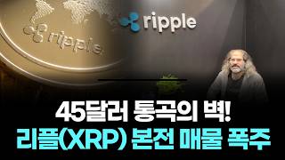 45달러 통곡의 벽! 리플(XRP) 본전 매물 폭주