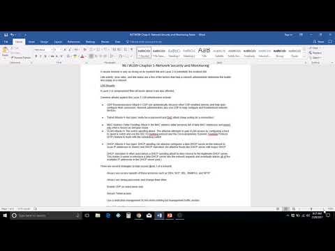 CCNA 4  Network Security and Monitoring