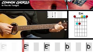 In The Air Tonight (ver2) - Phil Collins | EASY GUITAR LESSON | Scrolling Chords & Lyrics
