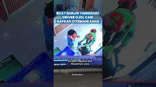 BANJIR TANGISAN! Perjuangan Driver Ojol Cari Nafkah Ditemani Buah Hati di Jakut, Ditinggal Ibu