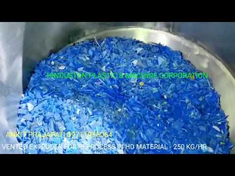 Abs plastic recycling machine, production capacity: 100 kg/h...