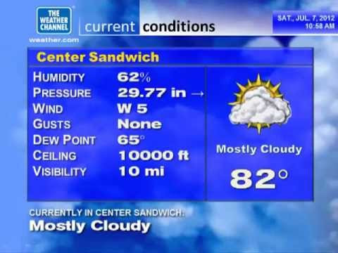 WeatherStar XL Emulated Local Forecast - Squam Lakes Region of NH - Saturday, July 7, 2012