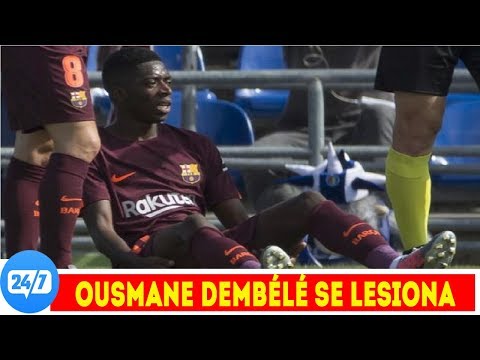 Ousmane Dembélé se lesiona en el juego del FC Barcelona vs. Getafe