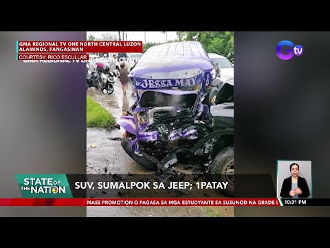 SUV, sumalpok sa jeep; 1 patay SONA