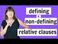 Defining and Non-Defining Relative Clauses - English Grammar Lesson