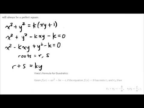 IMO 1988 Problem #6 - using Vieta's Formula and Fermat's Method of Infinite Descent 108