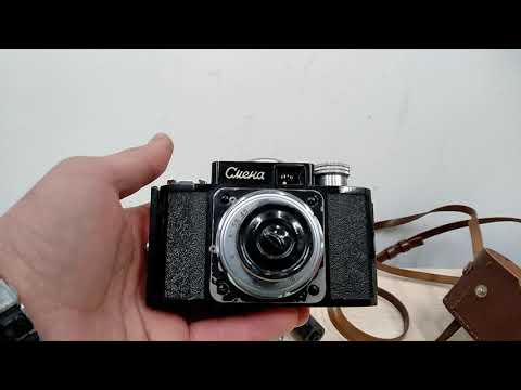 Vintage portable camera Smena Triplet "T-22" 4,5 / 40 GOMZ (LOMO) USSR 50s