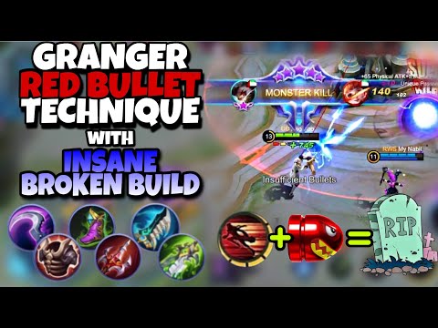 GRANGER RED BULLET TECHNIQUE WITH INSANE BROKEN BUILD | DOMINATE THE GAME WITH THIS TECHNIQUE | MLBB