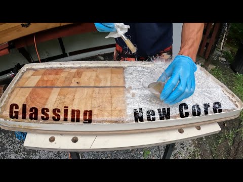 FIBERGLASS & Removing ROTTEN Balsa Core | Locker door [Part 2]