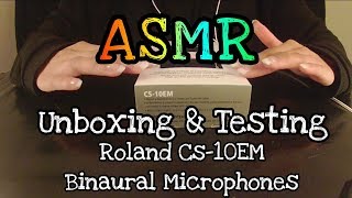 Video thumbnail for ASMR NEW MIC TEST - Unboxing and Testing Roland CS-10EM Binaural Microphones 📦🎙️ by Misschic ASMR