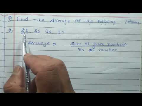 Find the average of the following number