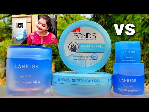 Ponds super light gel moisturizer vs luneige water sleeping mask| comparison review | RARA | Video