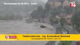 preview picture of video 'Hochwasser 03.06.2013 - Grein'