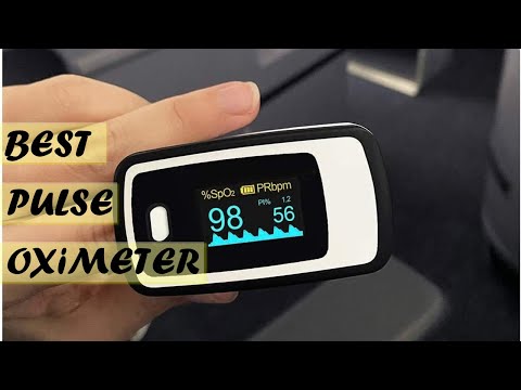 AccuMed CMS-50D1 Fingertip Pulse Oximeter Blood Oxygen Sensor SpO2 for Sports and Aviation. Portable and Lightweight with LED Display, 2 AAA Batteries, Lanyard and Travel Case (Black) video review thumbnail