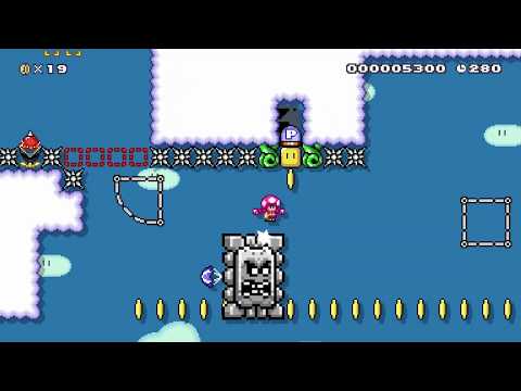 [SMM2] Simple Kaizo: Modern City Sky By: LongCT_