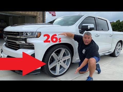 Upgrade to 26" rims on a New Silverado tips and tricks.