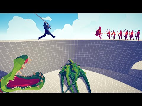 NINJA BODYGUARD & GIANTS CROCODILES vs 6x UNITS | Totally Accurate Battle Simulator