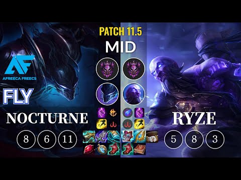 AF Fly Nocturne vs Ryze Mid - KR Patch 11.5