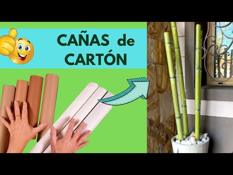 Cómo imitar cañas de bambú con tubos de cartón