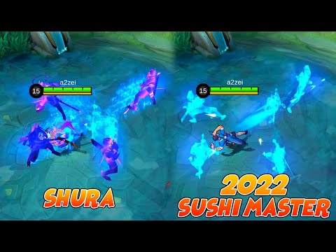 Hayabusa Revamped Sushi Master VS Shura Skin | MLBB Comparison