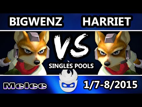 Paragon 2015 - BigWenz (Fox) Vs. Harriet (Fox) SSBM Singles Pools - Melee