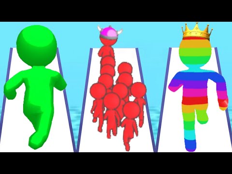 COLOR RUN STICKMAN 3D vs CROWD BATTLE 3D vs GIANT CLASH 3D